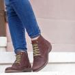 JUNGLA LOW BOOT IN COFFEE BROWN LEATHER WITH ELASTICS, ZIP AND REMOVABLE FOOTBED