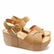 BIONATURA LEATHER SANDAL WITH HIGH WEDGE SOFT FOOTBED