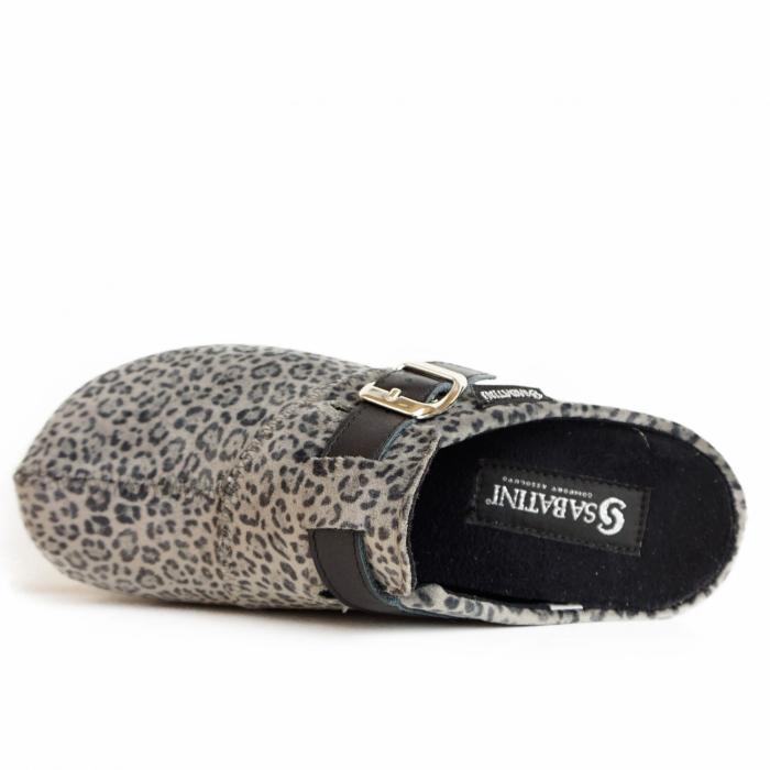 SABATINI SLIPPERS SOFIA SPECKLED GRAY FELT WITH SIDE BUCKLE - photo 3