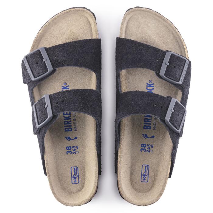 Birkenstock Men's Arizona Suede Double Banded Slip-On Sandals
