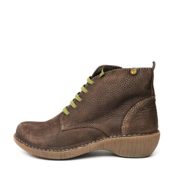 JUNGLA LOW BOOT IN COFFEE BROWN LEATHER WITH ELASTICS, ZIP AND REMOVABLE FOOTBED - photo 3