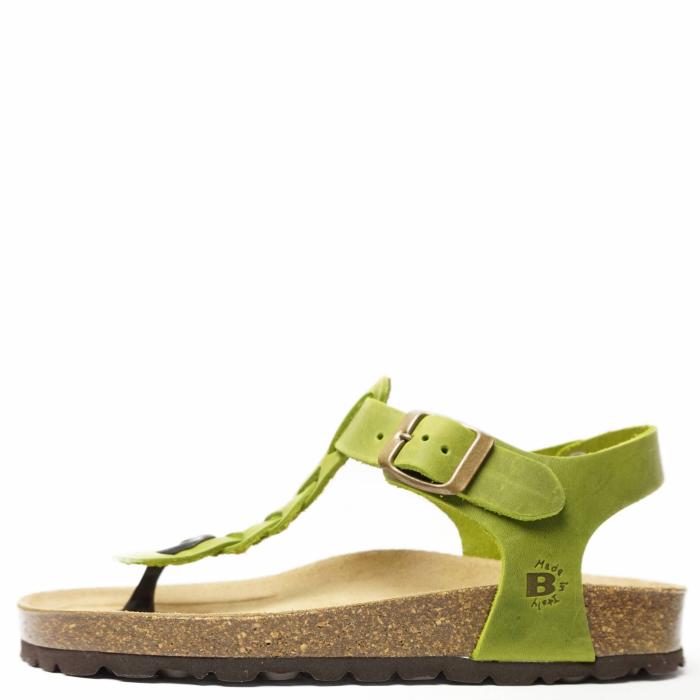 BIOLINE THONG SANDAL IN WOVEN OILY LEATHER - photo 2