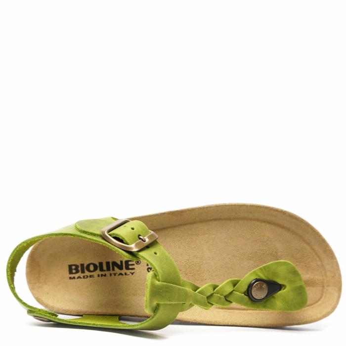 BIOLINE THONG SANDAL IN WOVEN OILY LEATHER - photo 3